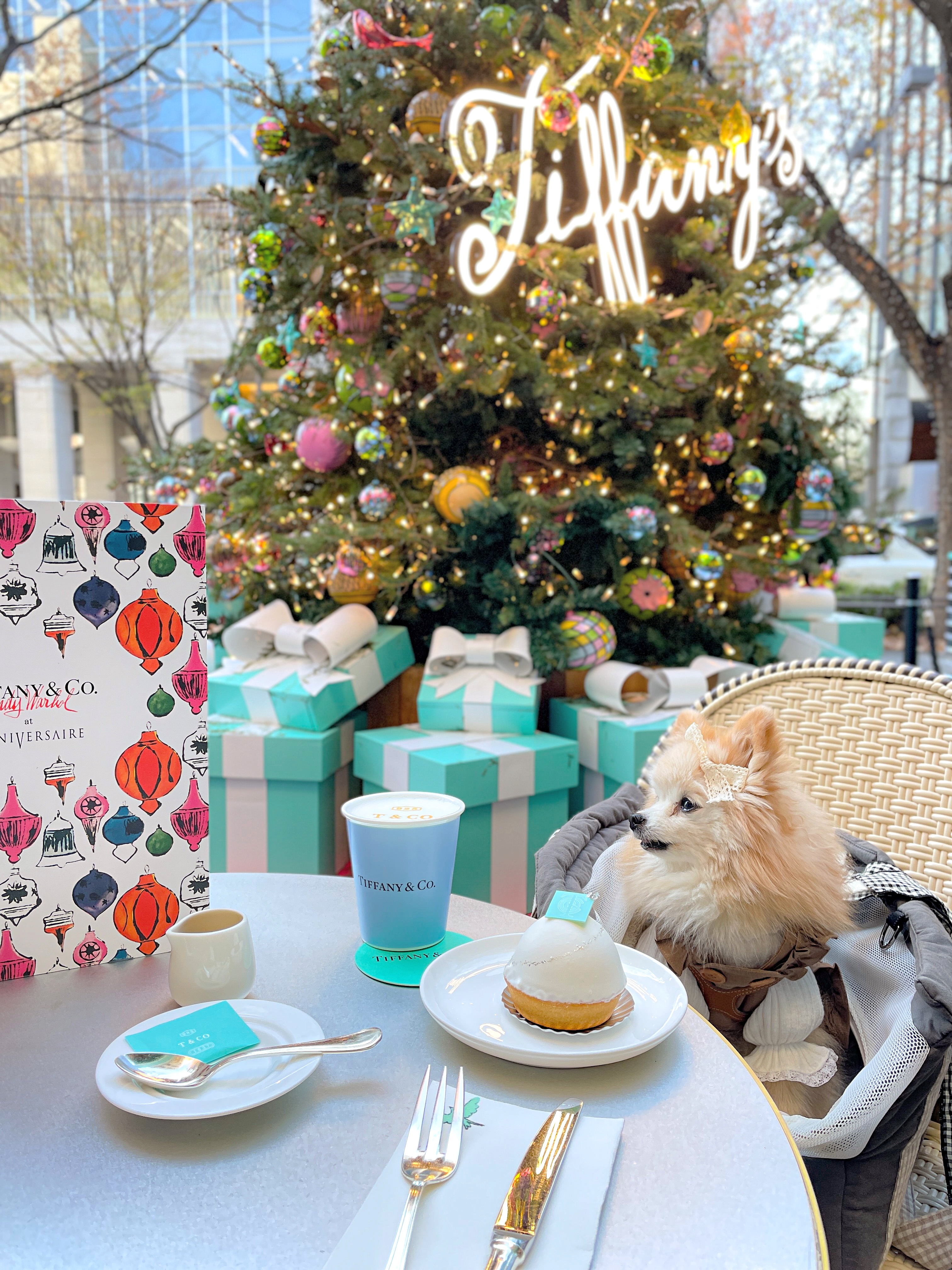 クリスマスの飾り付けのCafe